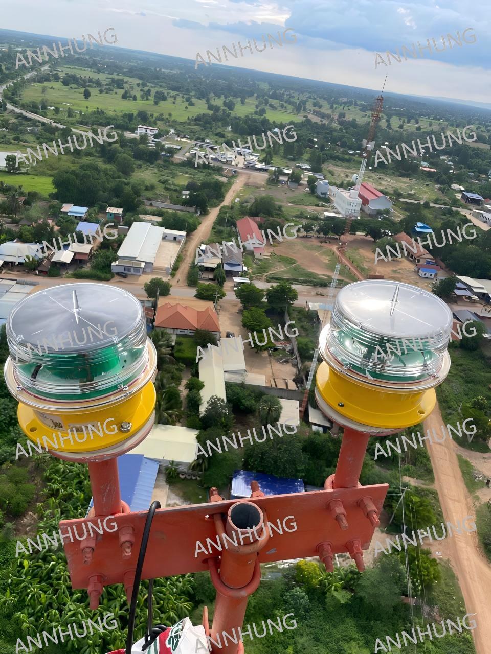trường hợp công ty mới nhất về Cài đặt đèn chắn mặt trời cho tháp viễn thông Campuchia ICAO FAA L-810 phù hợp