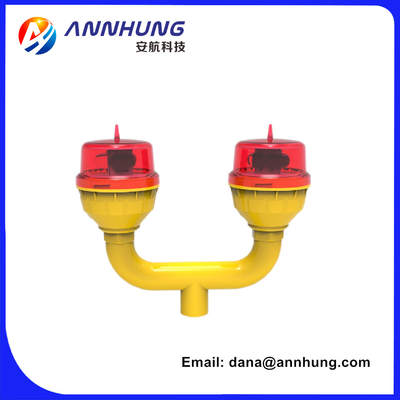 Chính / Đứng bằng đèn LED màu đỏ Đèn đôi cường độ thấp FAA L-810 Đèn hàng không năng lượng mặt trời