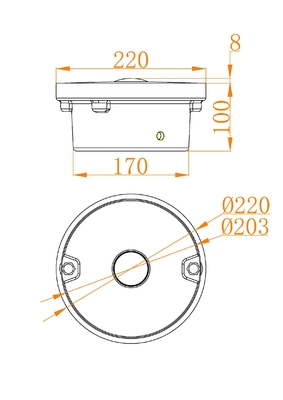 Màu xanh lá cây IP68 Chiếu sáng sân bay trực thăng Led Khu vực chạm và nâng hạ AH-HP-I-TLOFL