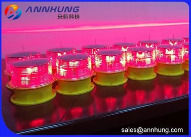 Ánh sáng cản trở hàng không mặt trời cao ống khói thấp - cường độ với bảng điều khiển năng lượng mặt trời tích hợp