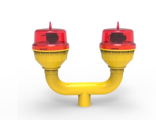 FAA LED Double Aviation Obstruction Light với thời lượng hoạt động LED 100.000 giờ và cường độ ánh sáng 32.5cd có thể điều chỉnh ổn định / nhấp nháy