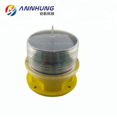 Đèn cản hàng không LED năng lượng mặt trời với xếp hạng IP68 và góc chùm 360 cho hàng hải