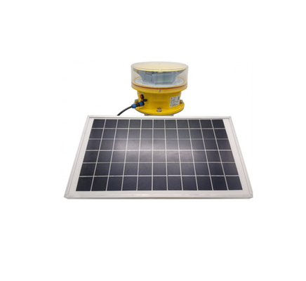 Đèn hiệu cảnh báo máy bay cường độ trung bình được cung cấp năng lượng mặt trời CREE LED Màu đỏ